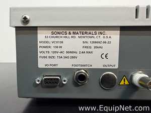 Sonikator Sonics and Materials Inc VCX 130