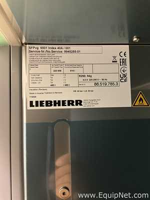 Unused Liebherr SFPvg 6501 Performance Laboratory Freezer