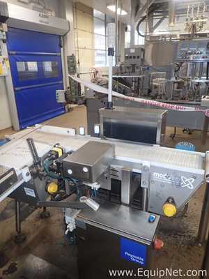 Moduline Stainless Steel Mat Top Conveyor with Cognex Barcode Reader
