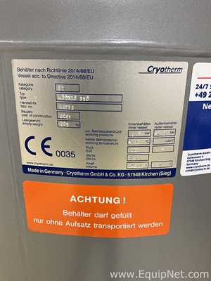 Tanque - Vaso de Pressão Cryotherm GmbH  Apollo 350