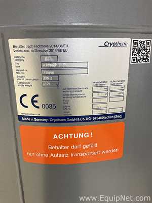 Tanque - Vaso de Pressão Cryotherm GmbH  Apollo 350