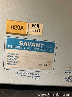 Savant AES 1000 Automatic Environmental SpeedVac Concentrator