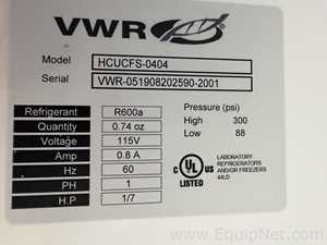 Lote de 4 Refrigeradores VWR Scientific HCUCFS-0404