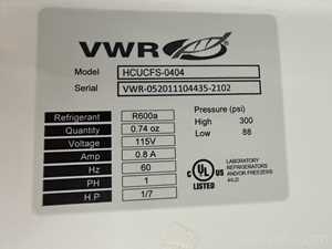 Lote de 4 Refrigeradores VWR Scientific HCUCFS-0404