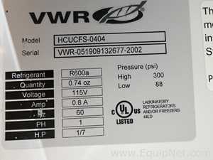 lote de  2 Unidade de Refrigeração VWR Scientific HCUCFS-0404