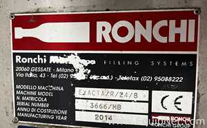 Ronchi Mario Exacta R-24-8 Monobloc with 12 Head Rotary Pump Placer and Tolke Pump Sorter - Ln 45