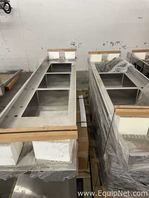 Lot of 3 Stainless Steel Laboratory Sinks