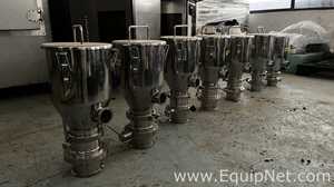 Set of PharmaInox Stainless Steel Conical Hoppers