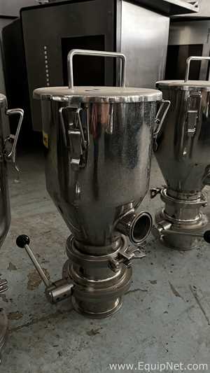 Set of PharmaInox Stainless Steel Conical Hoppers