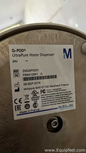 Set of Millipore E-Pod and Q-Pod Pure Water Dispenser