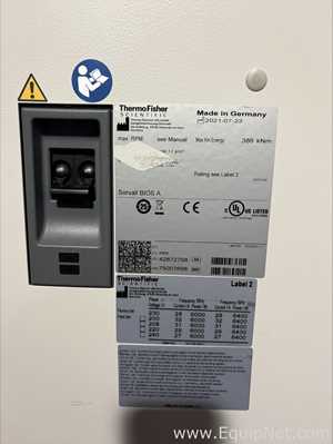 Thermo Scientific Sorvall BIOS A floor centrifuge comes with a fiberlite F6 10x1000mL rotor