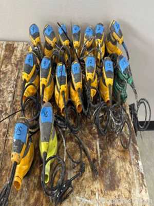 Approximately 11 DeWalt Rotary Variable Speed Sanders