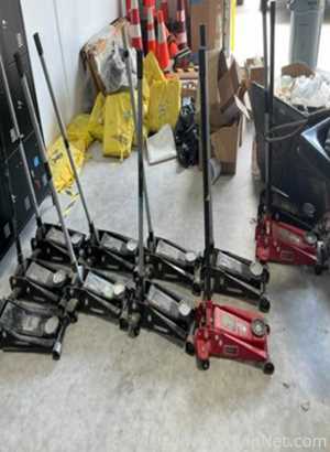 Approximately 6 Husky 3-Ton Hydraulic Garage Jacks