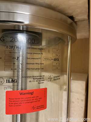 lote de  3 Coluna de Cromatografia Amersham Pharmacia Biotech Inc BPG 200/500