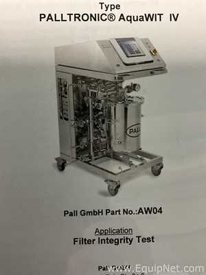 Unused Pall Life Sciences Palltronic AquaWIT IV Filter Integrity Test System