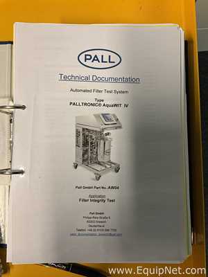 Unused Pall Life Sciences Palltronic AquaWIT IV Filter Integrity Test System