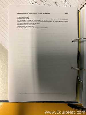 Unused Pall Life Sciences Palltronic AquaWIT IV Filter Integrity Test System