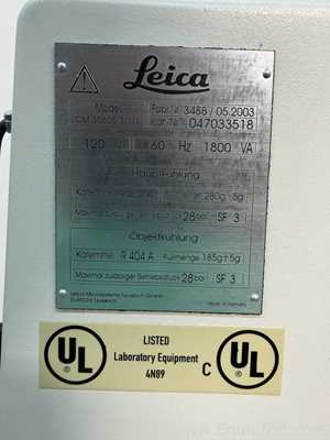 Leica CM3050S-3-1-1 Cryostat Microtome