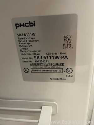 Lot of 2 PHCBI SR-L6111W-PA Undercounter Laboratory Refrigerator