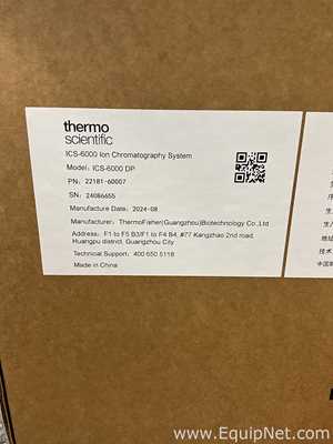 Unused ThermoFisher scientific Dionex ICS 6000 Ion Chromatography HPIC System