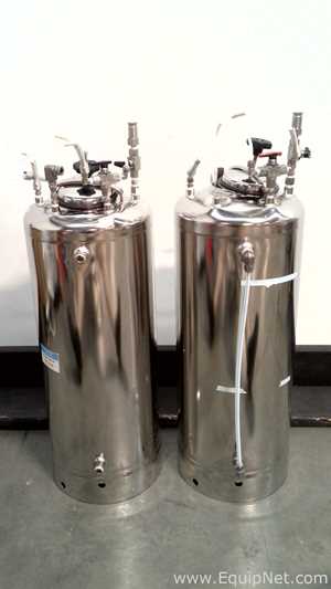 Lot of 2 Apache Stainless Equipment Stainless Steel Pressure Vessels