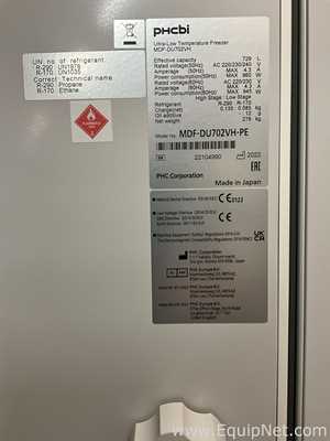 Unused PHCBI MDF-DU702VH-PE VIP Eco Ultra-Low Temperature Freezer