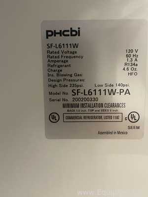 PHCBI SF-L6111W-PA Undercounter Freezer
