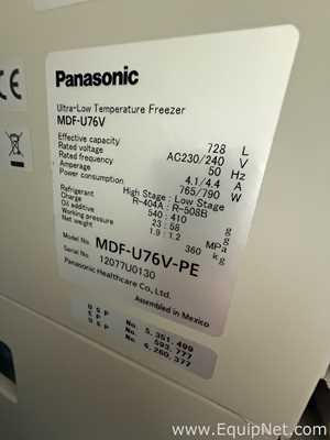 Panasonic MDF-U76V-PE 728L Ultra-Low Temperature Upright -80C Freezer