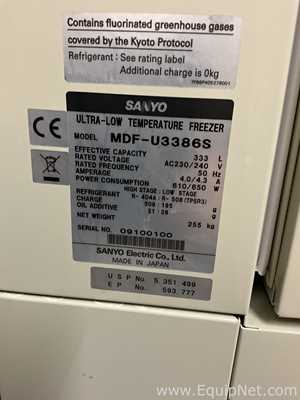 Sanyo MDF-U3386S Ultra-Low Temperature Freezer