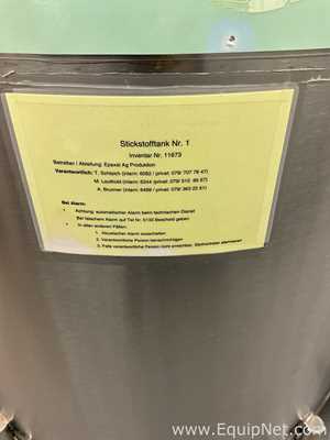 Carbagas RCB600 600L Stainless Steel Liquid Nitrogen Storage Tank