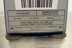 Vacuubrand ME2 Single-Stage Laboratory Diaphragm Vacuum Pump