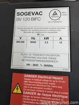 Bomba de Vacío Sogevac SV 120 BIFC