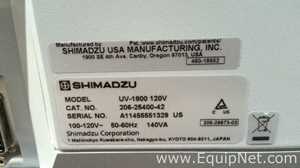 Shimadzu UV-1800 Spectrophotometer