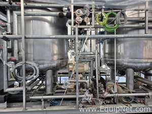 NETZSCH Industrial Premix Extension Skid 1-2 - Two 4,000 L Agitator Tanks, Maxshear Mixer and Pump