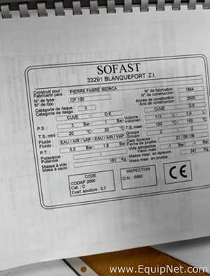 Reator aço inox Sofast CP 100