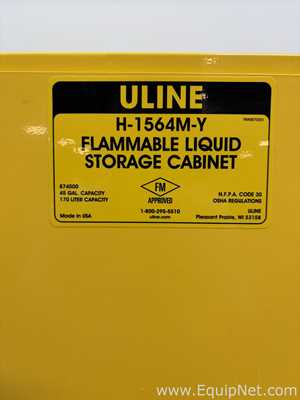 Uline H-1564M-Y 45 Gal. Flammable Storage Cabinet