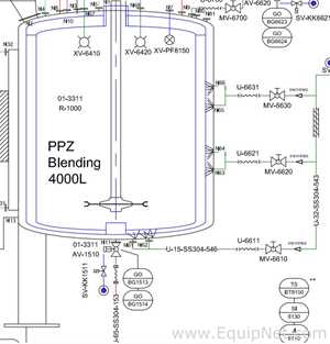 Netzsch Two 4.000 L SS Blending Tanks with Scrapers, High Shear Disperser and Two Pumps - Skid 3-2