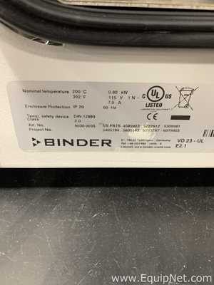 Binder VD 23 Vacuum Oven with Vacuum Pump