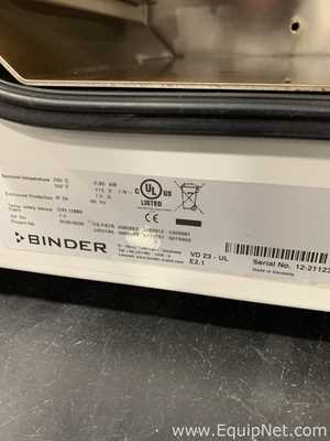 Binder VD 23 Vacuum Oven with Vacuum Pump