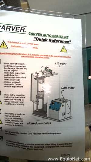 Carver 3890.1NE0000 Hydraulic Press with Auto Series NE Controller