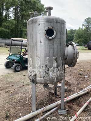 Equipromex Stainless Steel Approx. 200 Gallon Bleached Oil Tank