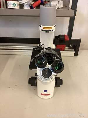 Lot of 2 Carl Zeiss Primo Vert Inverted Microscope