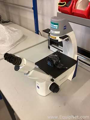Lot of 2 Carl Zeiss Primo Vert Inverted Microscope