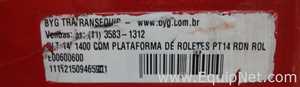Patín / Transpaletas Byg Transequip Ind e Com de Empilhadeiras LTDA Requisitos de aire 1400 KGS