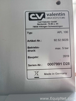 Unused  CV Carl Valentin COMPA II Label Printer
