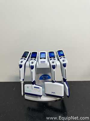 Lot of 4 Rainin E4 XLS Electronic Pipettes with Mettler Toledo Rainin Smart Stand