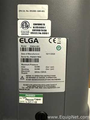 Sistema de Purificación y Destilación de Agua Elga PQDIUVM1