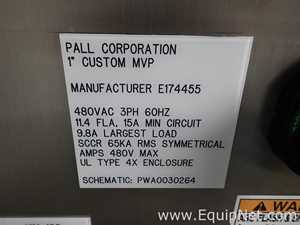 Biorreactor Pall Corporation 1 Inch Custom MVP.  1 Pulgadas