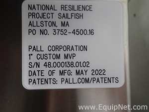 Biorreactor Pall Corporation 1 Inch Custom MVP.  1 Pulgadas