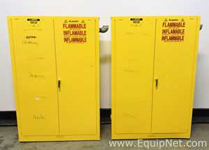 Lote de 2 Gabinetes de Almacenamiento de Inflamables JustRite Requisitos de aire 45 GALS